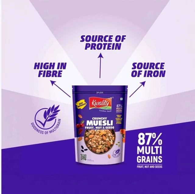 Kwality Muesli with Fruit, Nut & Seeds - 750 g