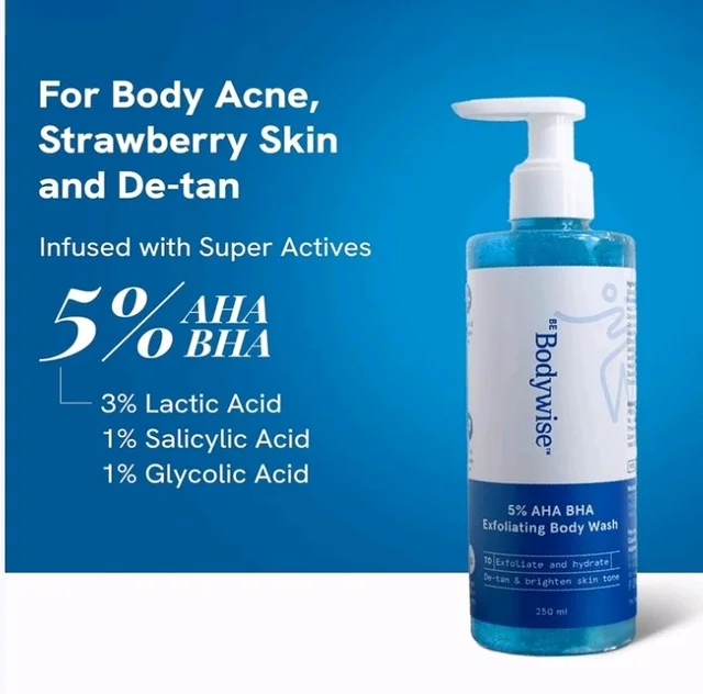 Be Bodywise Detan Exfoliating 5% АНА ВНА Body Wash - 250 ml