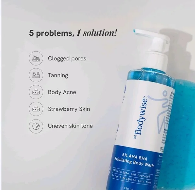 Be Bodywise Detan Exfoliating 5% АНА ВНА Body Wash - 250 ml
