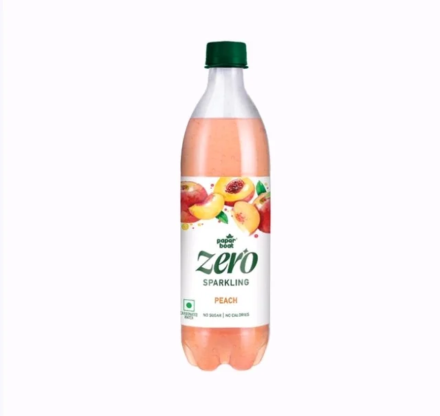 Paper Boat Zero Sugar Peach Sparkling Drink - 600 ml