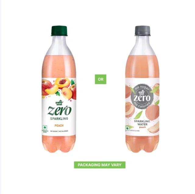 Paper Boat Zero Sugar Peach Sparkling Drink - 600 ml