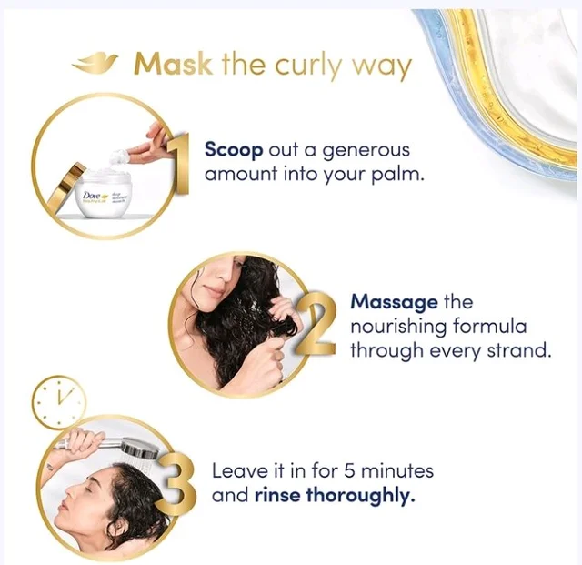 Dove Beautiful Curls Deep Moisture Miracle Hair Mask - 300 ml