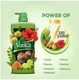 Dabur Vatika Naturals Health Shampoo with Henna & Amla - 340 ml