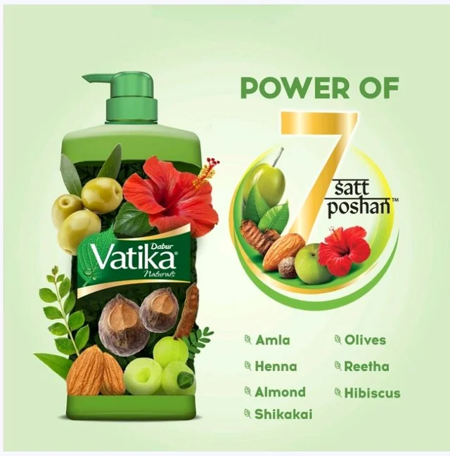 Dabur Vatika Naturals Health Shampoo with Henna & Amla - 340 ml