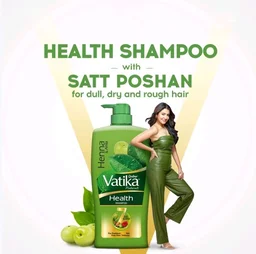 Dabur Vatika Naturals Health Shampoo with Henna & Amla - 340 ml