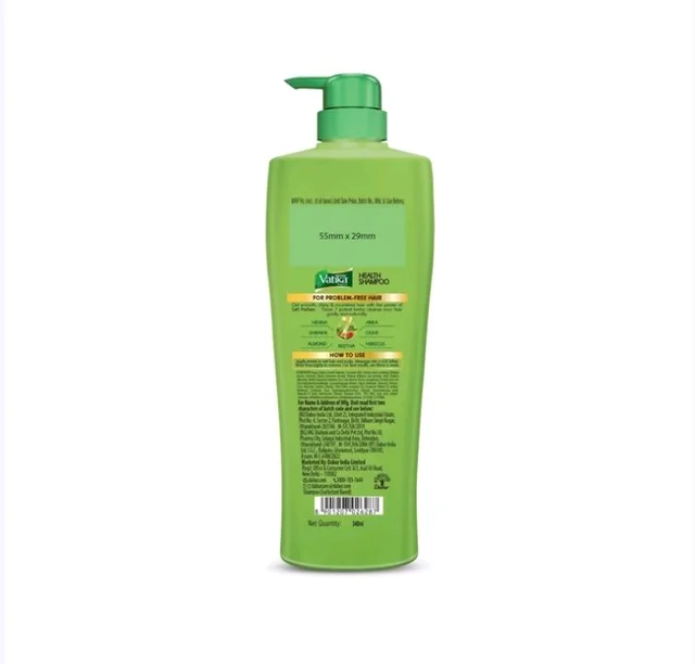 Dabur Vatika Naturals Health Shampoo with Henna & Amla - 340 ml