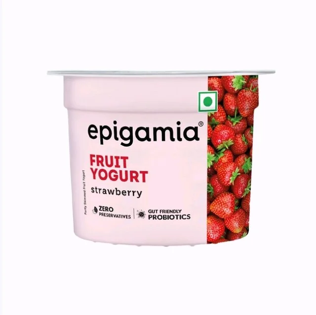 Epigamia Strawberry Fruit Flavoured Yogurt - 75 g