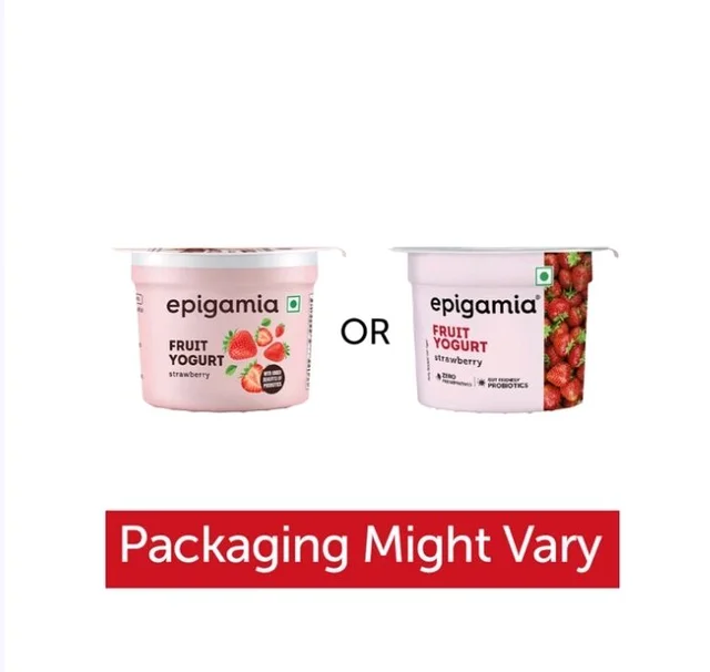 Epigamia Strawberry Fruit Flavoured Yogurt - 75 g