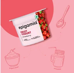 Epigamia Strawberry Fruit Flavoured Yogurt - 75 g