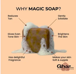 Ghar Soaps Sandalwood & Saffron Magic Soap (Pack of 3) - 3×100 g