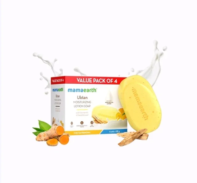Mamaearth Ubtan Moisturizing Lotion Soap - 4×125 g