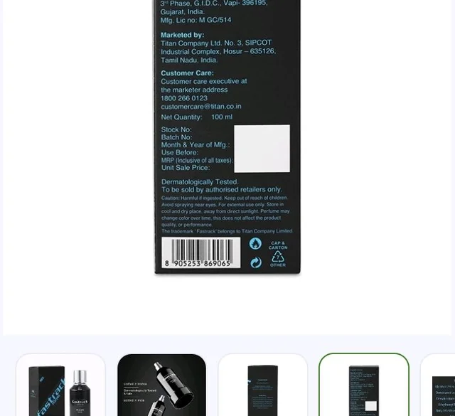 Fastrack Bold Men's Perfume (Bold) - 100 ml