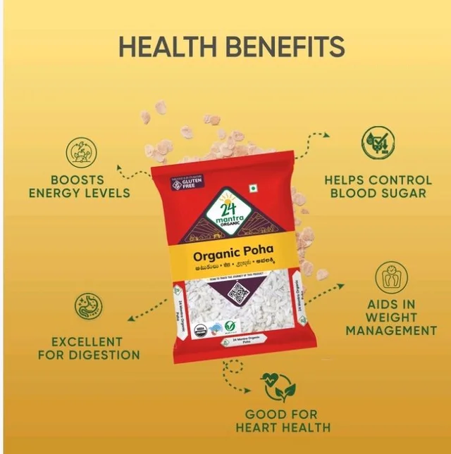 24 Mantra Organic White Poha - 500 g