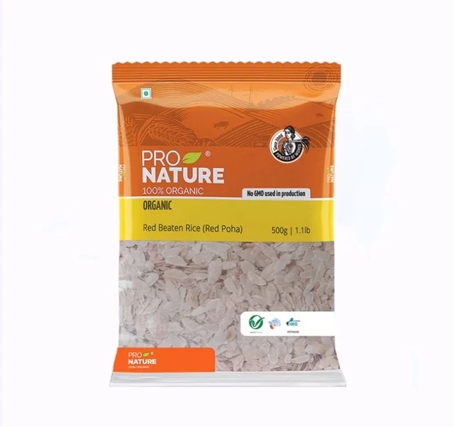 Pro Nature Red Organic Red Poha - 500 g