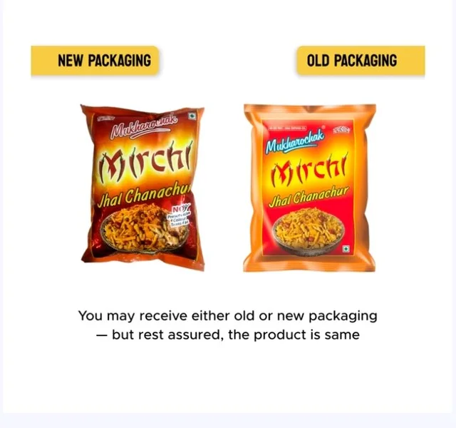 Mukharochak Mukharochak Mirchi Jhal Chanachur Mixture Namkeen - 2×200 g