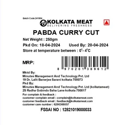 Kolkata Meat Curry Cut Pabda Fish - 250 g (5-7 pcs)