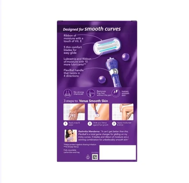 Gillette Venus Smooth Curves Swirl Cartridge Women's Razor - 1 pc