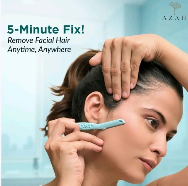 Azah Reusable Face Razor for Women with German Blade - 3 pcs
