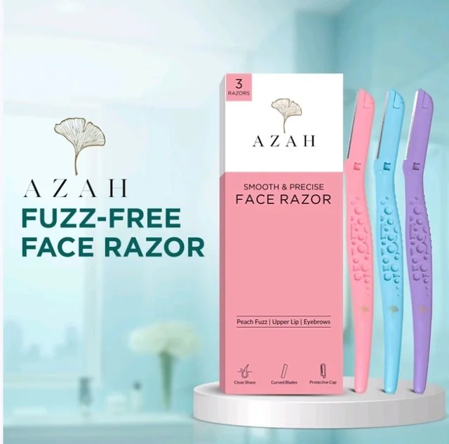 Azah Reusable Face Razor for Women with German Blade - 3 pcs