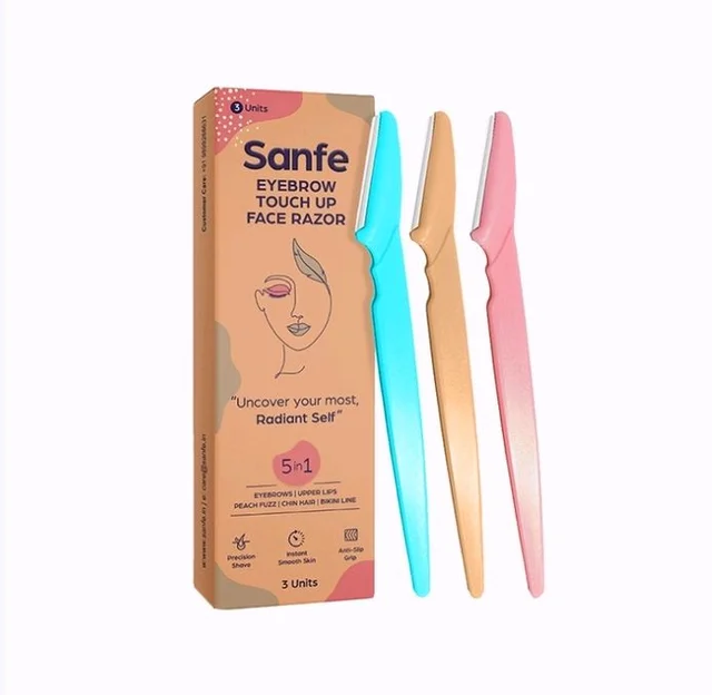 Sanfe Reusable Eyebrow Touch Up Face Razor - 3 pcs