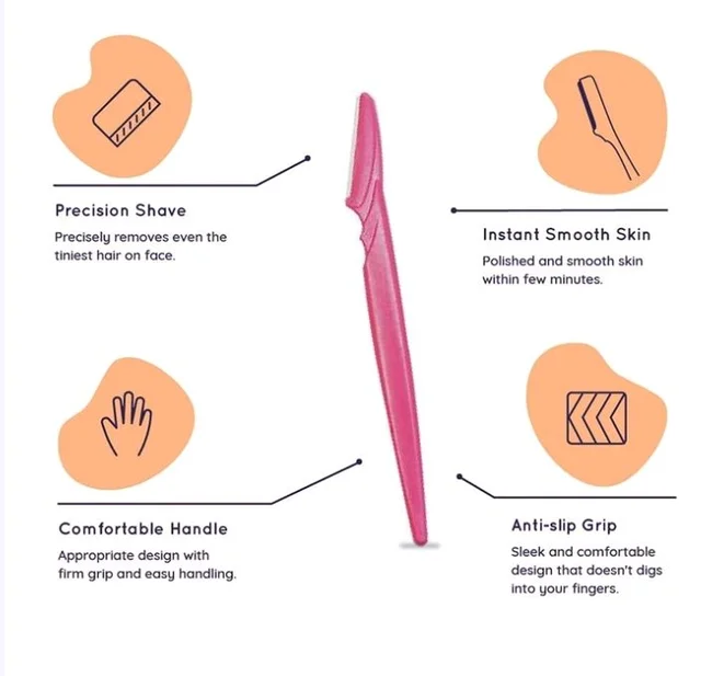 Sanfe Reusable Eyebrow Touch Up Face Razor - 3 pcs