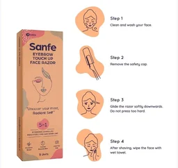 Sanfe Reusable Eyebrow Touch Up Face Razor - 3 pcs