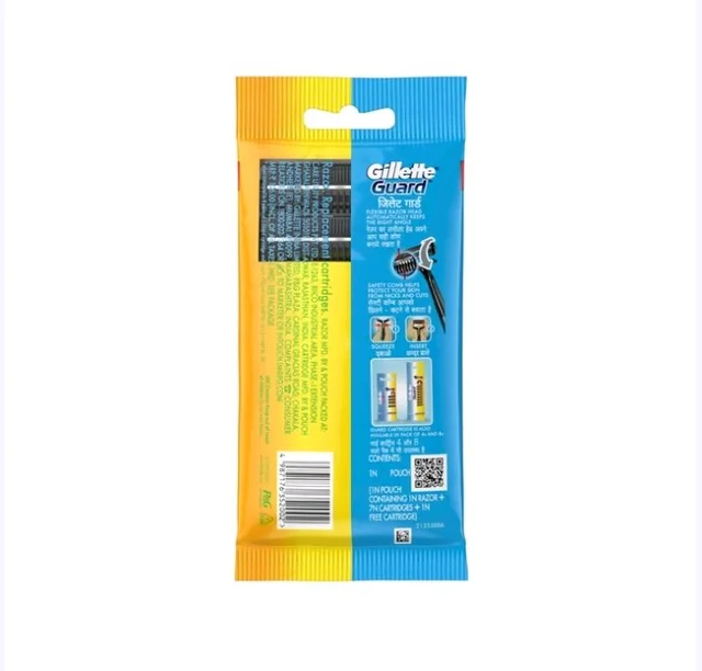 Gillette Guard Manual Shaving Men's Razor - with Blades - 1 pc
