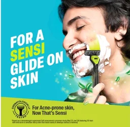Bombay Shaving Company Sensi Smart 3 Razor & Charcoal Shaving Foam Combo - 1 pack