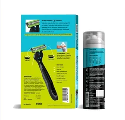 Bombay Shaving Company Sensi Smart 3 Razor & Charcoal Shaving Foam Combo - 1 pack