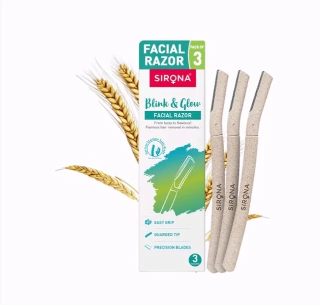 Sirona Blink & Glow Face Razor for Women - 3 pcs