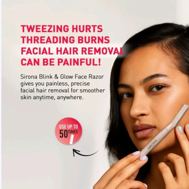 Sirona Blink & Glow Face Razor for Women - 3 pcs