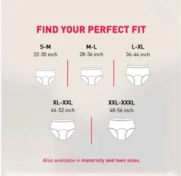 Sirona Disposable Period Panty
XL - XXL - 5 pcs