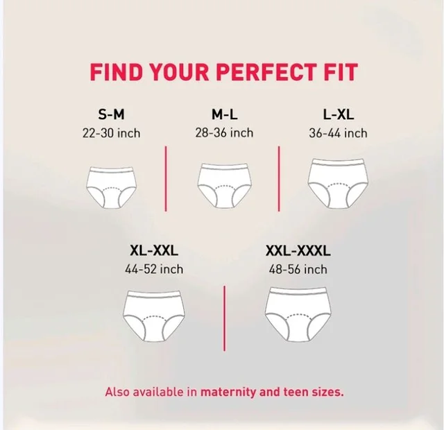 Sirona Disposable Period Panty
XL - XXL - 5 pcs