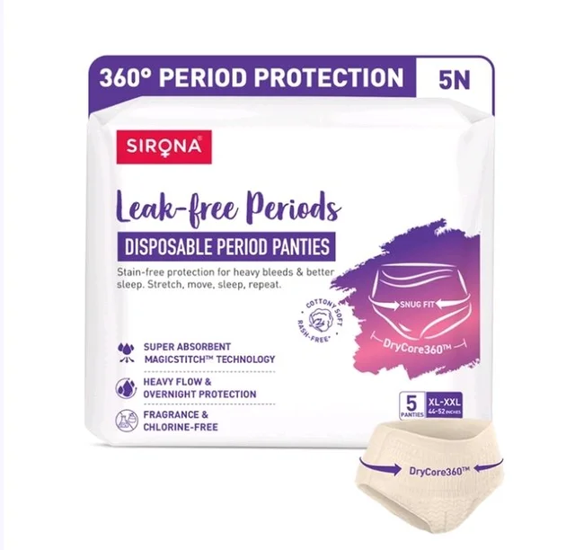 Sirona Disposable Period Panty
XL - XXL - 5 pcs