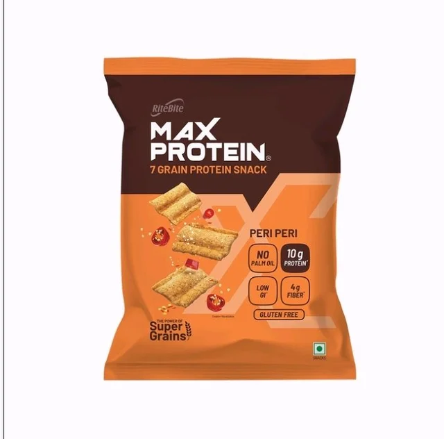 RiteBite Max Protein Peri Peri 10 g Protein Multigrain Chips - 3 x 60 g
