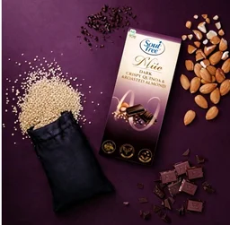 Sugar Free D'Lite Dark Chocolate Bar (Dark Crispy Quinoa & Roasted Almonds) - 40 g