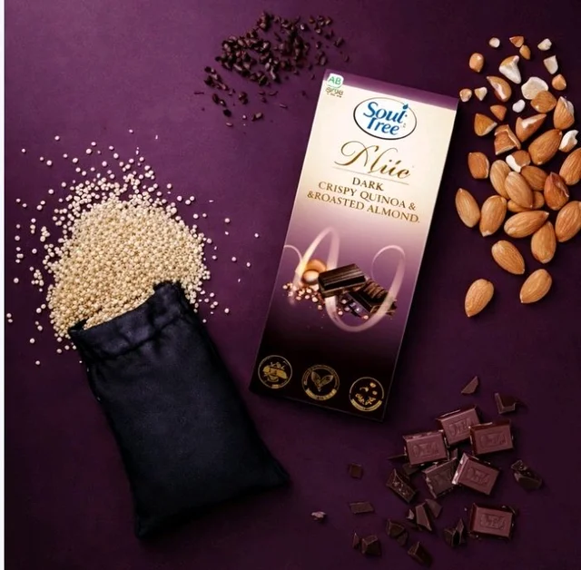 Sugar Free D'Lite Dark Chocolate Bar (Dark Crispy Quinoa & Roasted Almonds) - 40 g