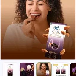 Sugar Free D'Lite Dark Chocolate Bar (Dark Crispy Quinoa & Roasted Almonds) - 40 g