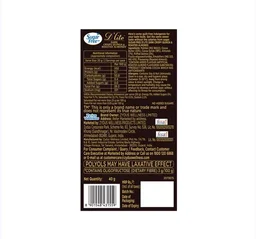 Sugar Free D'Lite Dark Chocolate Bar (Dark Crispy Quinoa & Roasted Almonds) - 40 g