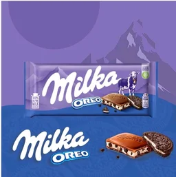 Milka Oreo Milk Chocolate Bar - 90 g