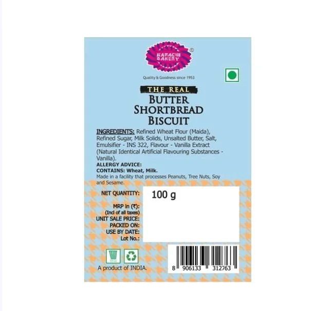 Karachi Bakery Butter Shortbread Biscuit - 100 g