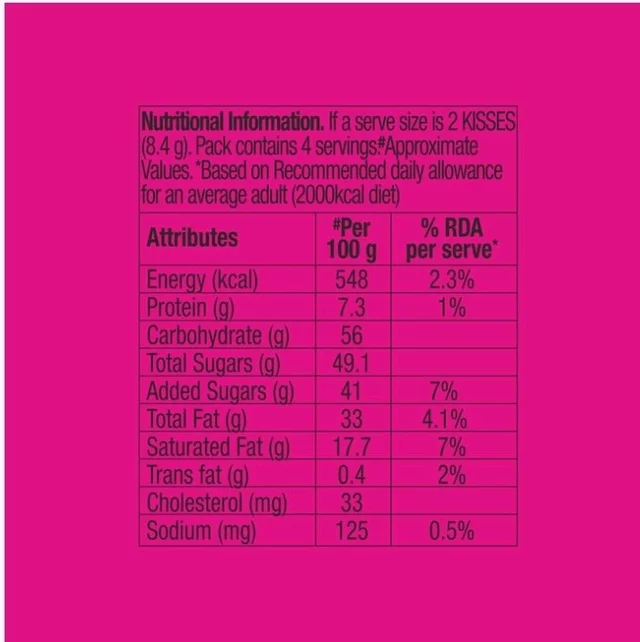 Hershey's Kisses Hazelnut n Cookies Milk Chocolate Pack - 100.8 g