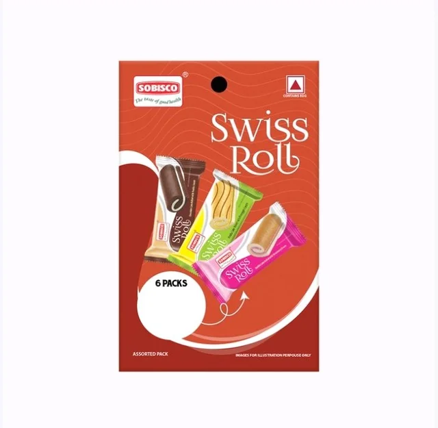 Sobisco Assorted Flavour Swiss Roll - 3×60 g