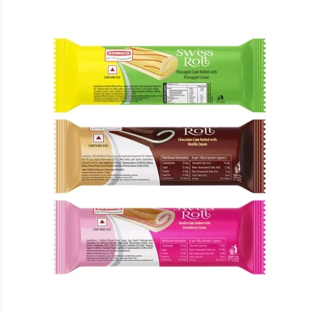 Sobisco Assorted Flavour Swiss Roll - 3×60 g