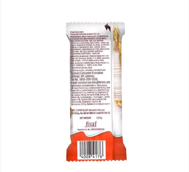 Kinder Country Milk Chocolate Bar - 23.5 g