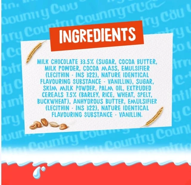 Kinder Country Milk Chocolate Bar - 23.5 g