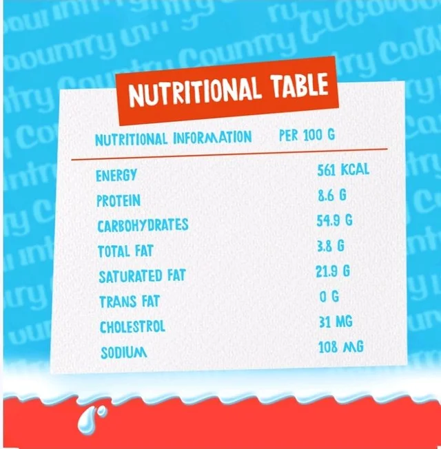 Kinder Country Milk Chocolate Bar - 94 g