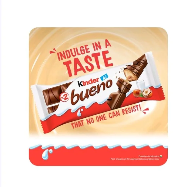 Kinder Bueno Crispy Creamy Chocolate Bar - 43 g