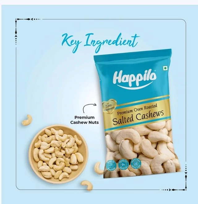 Happilo Premium Salted Roasted Flavoured Cashew (Swadisht Kaju) - 35 g