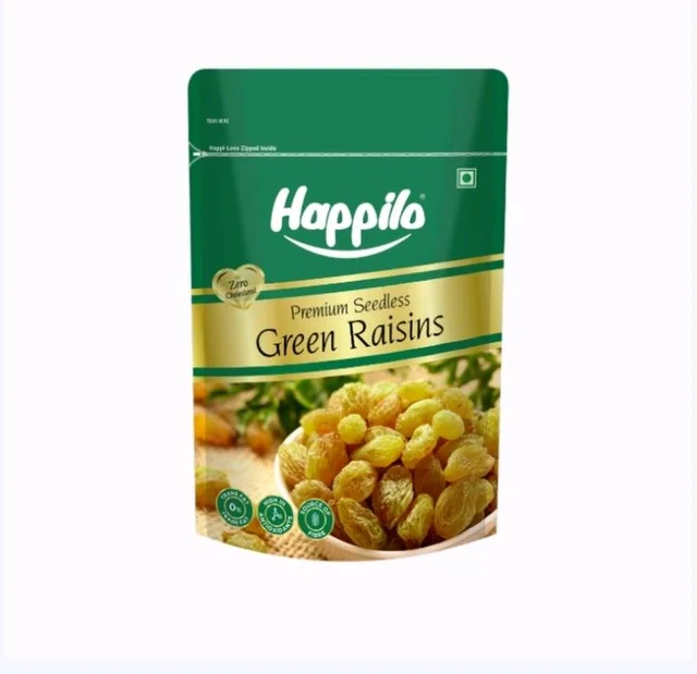 Happilo Premium Seedless Green Raisins (Kishmish) - 250 g